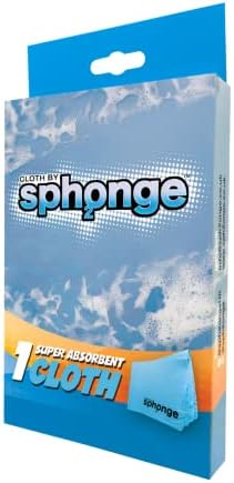 SPH2ONGE Super Absorbent Cloth (Grey) | Multi-Purpose | Designed to Hold x10 Its Weight in Liquid | Re-usable | Perfect All Around Your Home | Effective on Every Surface | Drip-Free and Durable