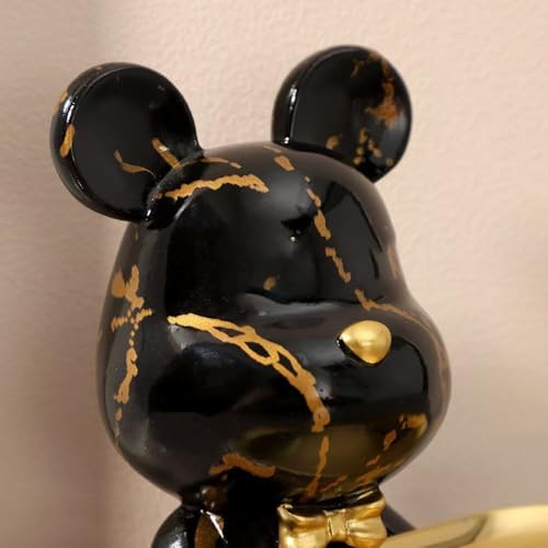 Estatua decorativa de oso de resina para el hogar miniatura 3