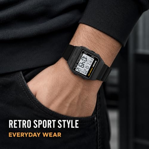 Image of MASTOP Retro Digital Watch for Men Vintage with Multi-Function & Stylish Design for Daily & Outdoor Use