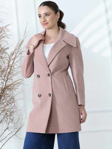 Image of PLAGG Women's Notched Lapel Long Overcoat