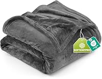Utopia Bedding Fleece King Blanket, Soft, Cosy 300 GSM Fluffy Blankets For Sofas, Bed, Couches [Grey, 259x228 cm]