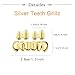 Longita 1 Set Gold Teeth Grillz for Women Grills for Your Teeth Men Gold Tooth Cap Grillz for Women Golden Tooth Jewelry Mouth Grills Men Hip Hop Rapper Outfits Custom Accessory Halloween Party