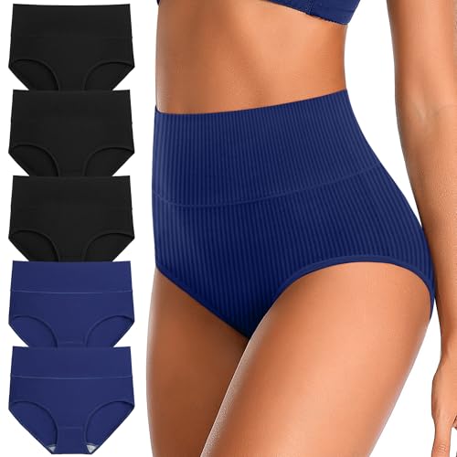 Image of Womens Underwear Full Coverage Panties for Ladies Soft Breathable Cotton Briefs High Waisted Hipster