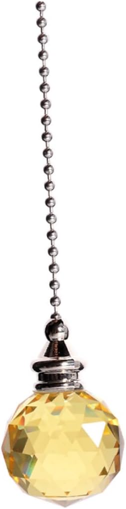 HOMSFOU 6pcs Ceiling Fan Pull Chain Crystal Pull Chain Easy Install for Room Decor