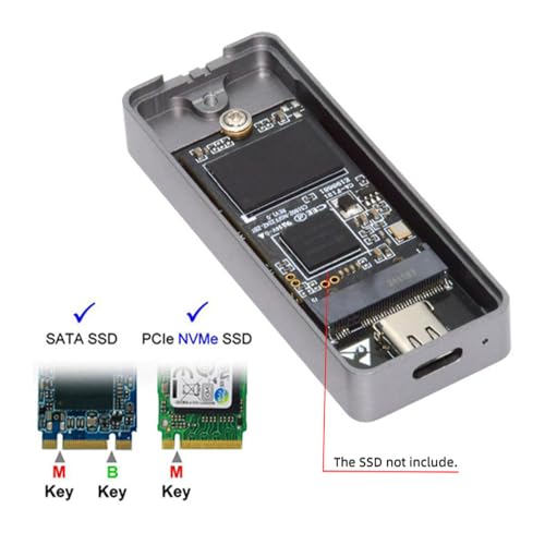 Cablecc Caja Externa USB4 Type-C para SSD M.2 2242/2230 miniatura 3
