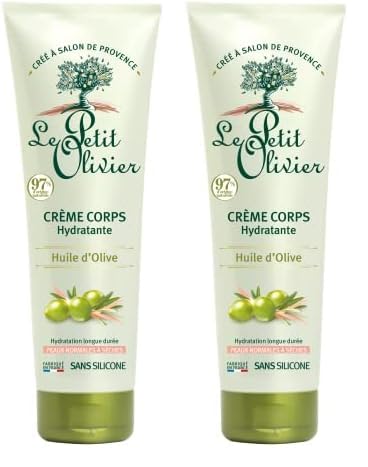 LE PETIT OLIVIER - Crème Corps Hydratante - Huile D'Olive - Hydrate & Protège Du Dessèchement - Peaux Normales À Sèches - 97% D'Origine Naturelle - Sans Silicone - Fabriqué en France - 250 ml