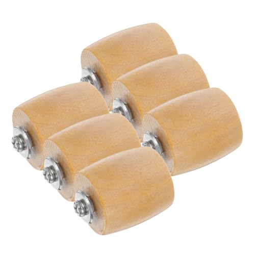 FUNNETOYU 6 Piezas Manijas de Madera Resistente al Calor Compatibles con Utensilios de Cocina y Limpieza