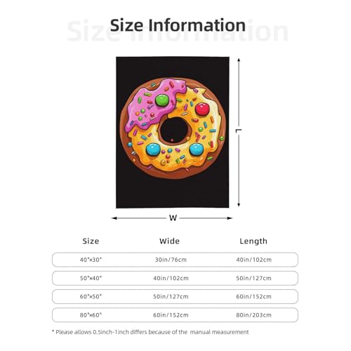 Couverture en flanelle de donut pour canapé et soirées cocooning devant la télé