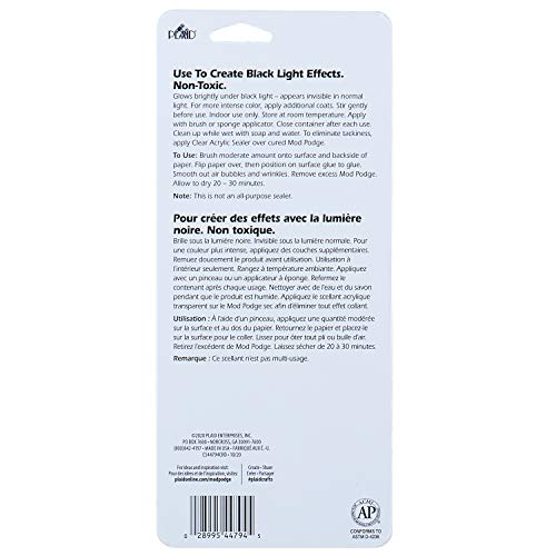 Mod Podge Black Light de 4oz con efecto fluorescente para manualidades creativas 3