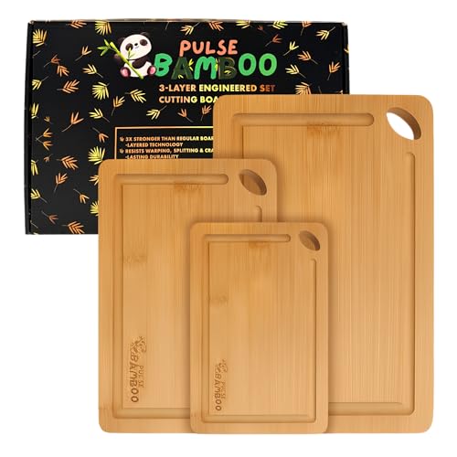 Bamboo Cutting Board Gift Set for Kitchen – Set of ...