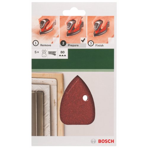 Feuille abrasive 95x135 mm G80 RW 4 trous velcro 5 pièces - vue 3