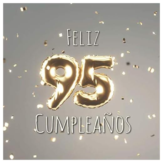 Feliz 95 Cumpleaños: Libro de visitas con 110 páginas - Couverture Globos Oro - Plata