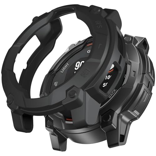 Funda compatible con Garmin Instinct 3 Solar de 45 mm a prueba de golpes medio alrededor