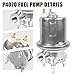 P4070 Universal Electric Fuel Pump 12V for Carburetor, In-Line Automotive Replacement Electric Fuel Pump & Hardware for Carter Pumps with 4-7 PSI 1/4