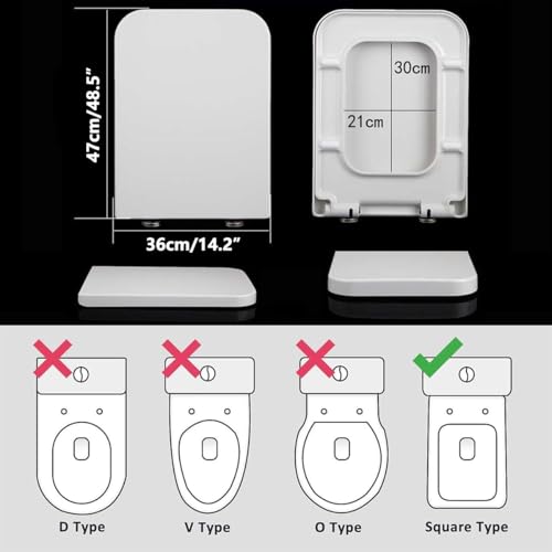 Abattant WC carré blanc pour rénover vos toilettes modernes - 2