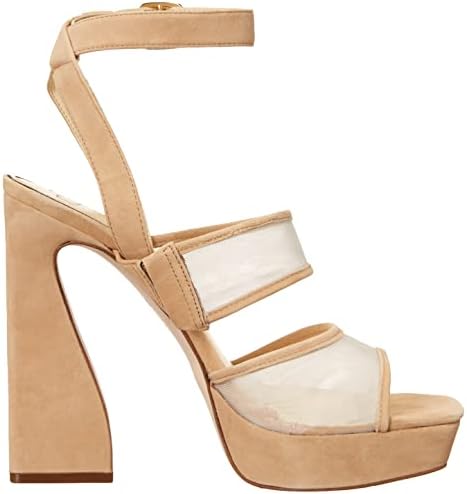 Jessica Simpson Women's Drixi High Heel Sandal Heeled, Almond/Sheer, 9 | Image 5