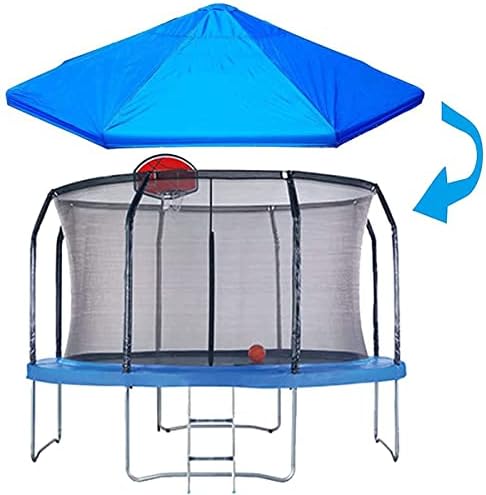Fitness Trampoline Canopy - UV Protection Sunshade, Rainproof Cover for Jumping Bed, Weatherproof Trampoline Tent for Sunshine, Rain & Snow - Frame-Free Design