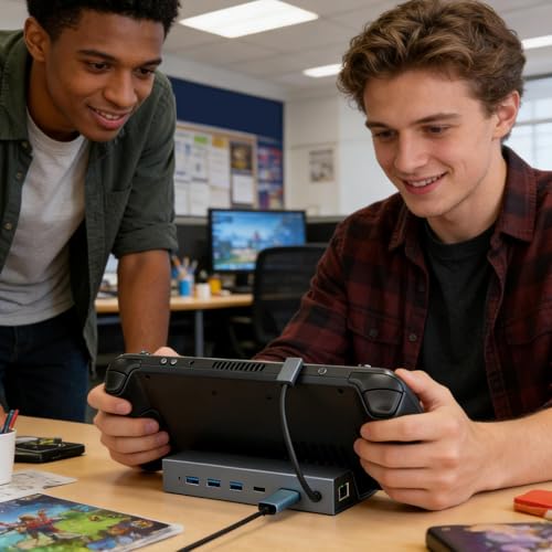 Game Console Dock - 6-in-1 Screen Mirroring Accessories | Game Console TV Dock Station | Kids Teens Adults Travelers Gamers Home Travel Dorm Living Room Bedroom Study Vacation - imagen 3