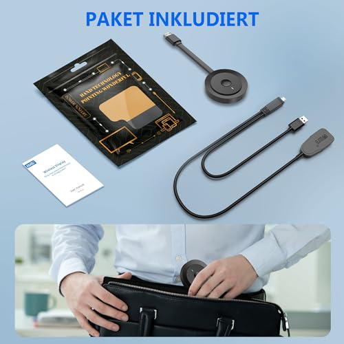 Wireless HDMI Adapter, SOCLLLife Wireless HDMI Dongle,Miracast Dongle,Kabellos HiFi Display Adapter für Fernseher von Android/OS/Windows/Mac OS Laptop,Phone,Tablet, auf PC/TV/Monitor/Projektor 17