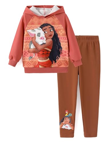 Image of Disney Princess Toddler Girls Clothes Long Sleeve Hoodies and Leggings Clothing Sets Fall Casual Pullover Tracksuit
