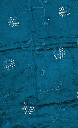 Image of LKC WOMEN'S SEQUENCE EMBROIDERED SELFDESIGN SOFT COTTON CHANDERI DUPATTA