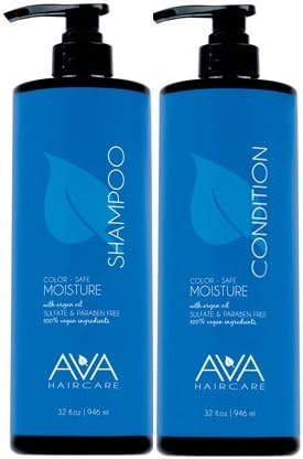 Moisture Shampoo And Conditioner - Vegan, Sulphate Free, Paraben Free, Cruelty Free (Set of 2, 33oz Each)