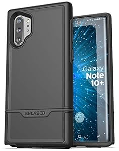 ENCASED Shockproof Galaxy Note 10 Plus Case (2019 Rebel Armour) Protective Military Grade Full Body Rugged Cover (Samsung Note 10+) Black