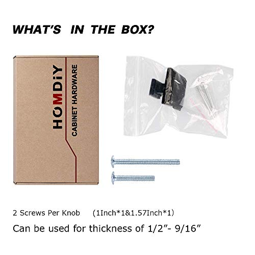 Homdiy Cabinet Knobs Drawer Knobs Black - Hd9111Bk Cabinet Hardware (25 Pack) Solid Cabinet Door Knobs Drawer Knobs For Kitchen Cabinets #TOP5