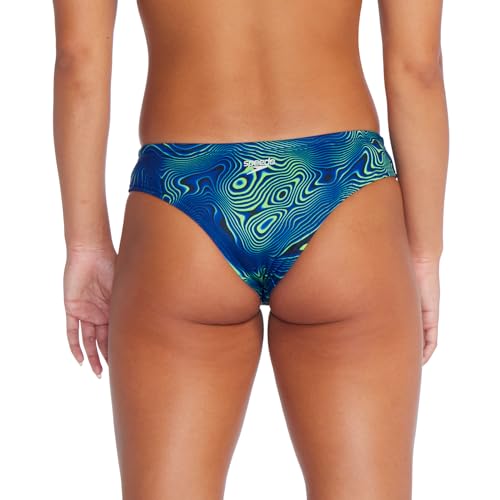 Speedo Women's Printed Cheeky Hipster Swim Bottom - Neon Depths - True Cobalt, Size X-Large by Speedo - Image 2
