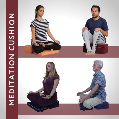 Friends Of Meditation Yoga Block For Pranayama And Silent Sitting Maroon (Tm) #TOP3