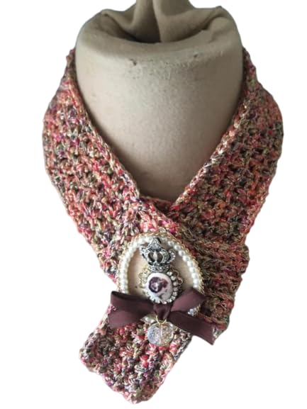 Bijou écharpe anti glisse broche amovible royale pour étole soie