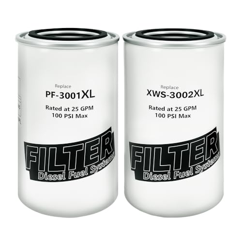 Gewxgzo XWS-3002XL Extreme Water Separator PF-3001XL Fuel Particulate Filter combo Fit for Titanium Signature Series