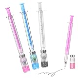 3/6/9-Pack Syringe Shaped Gel Pens, 2026 New Creative Syringe Shaped Gel Ink Pens for Funny, Nurse Accessories for Work and Nursing School Supplies, Beautiful Ballpoint Pens for Gift (3Pcs)