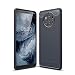 Produktbild König Design Handyhülle kompatibel mit Nokia 9 Pure View Silikon Case Hülle Sturzsichere Back-Cover Handyhülle - Carbon - Blau