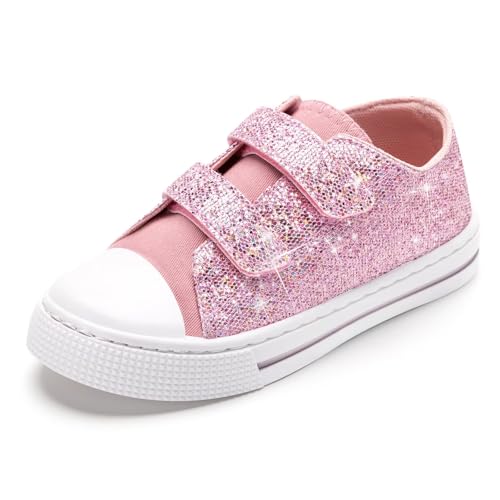 FUNCOO PLUS Jungen Mädchen Turnschuhe Kinder Canvas Sneaker Unisex Segeltuchschuhe Kinder Segeltuchschuhe Walking Schuhe 24