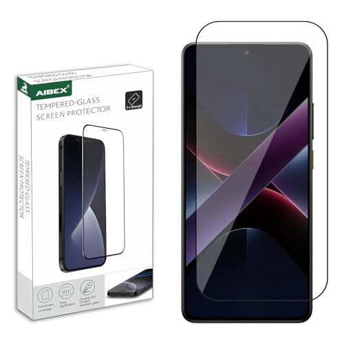 Image of AIBEX Military-Grade Tempered Glass Screen Protector Compatible for POCO X7 Pro 5G with Case Friendly, Anti-scratch Edge to Edge Coverage and Easy Installation kit