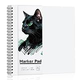 Marker Paper Sketchbook 8.3'x8.3' Tear-Off Alcohol Painting Coloring Paper