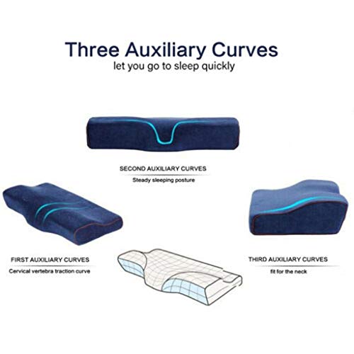 Travesseiro ortopédico de espuma viscoelástica com contorno macio Weite, travesseiro cervical ergonô