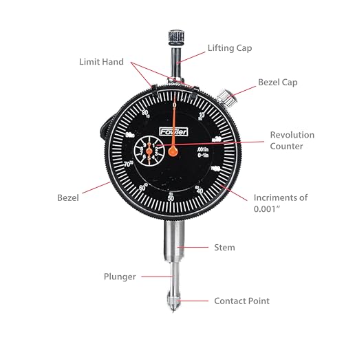 Fowler 52-520-199-0, Magnetic Base and Black Dial Indicator Set - Thumbnail 2