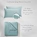 Southshore Fine Living, Inc. Oversized California King Duvet Cover Set Soft Premium Duvet Comforter Cover with Zipper Closure, Includes 1 King Duvet and 2 Matching Shams, Sky Blue