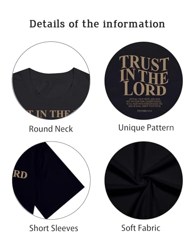 Oversized Jesus Shirts for Women Christian Faith Tshirt Trust in The Lord Saying Tee Tops4