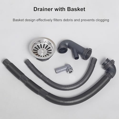 Undermount Ceramic Bathroom Sink - Rectangular Laundry Sink with Washboard, Faucet & Overflow for Bathroom & Balcony, 45x50x24cm (17.7x19.7x9.5in)