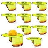 Jspupifip 10 Pack Hard Hat Sun Shade Full Brim High Visibility Hard Hat Sun Visor with Reflective Strip for Construction Sites, Yellow