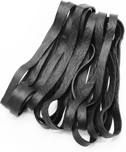 20 bandas elásticas resistentes, gomas elasticas papeleria, bandas elásticas, banda de goma negra, para oficina, hogar, escuela, organización de archivos (negro)