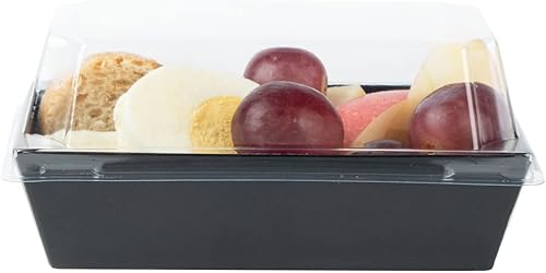 Miniatura 13 de Restaurantware Matsuri Vision - Bandejas de sushi de 4.7 x 2.5 x 1.4 pulgadas, 100 cajas de embalaje de sushi a prueba de grasa, tapas que se venden