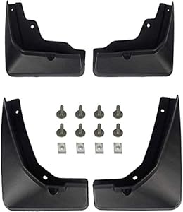 A-Premium Set of 4PCS Mud Flaps Splash Guards Mudguards Mudflaps with Hardware Compatible with Cadillac XT5, 2016-2023, Sport Utility, (W/O Pedal), Bolt On, Front and Rear (Driver & Passenger Sides)