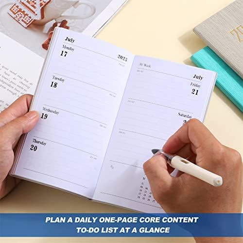 Pocket Diary 2023 Week to View A6, Slimline Daily Pocket Planner Agenda January to December Appointment Book Academic Diaries 17×9.5cm