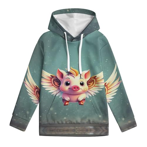 Sweat à capuche cochon pour garçons et filles de 110 à 150 cm - 4