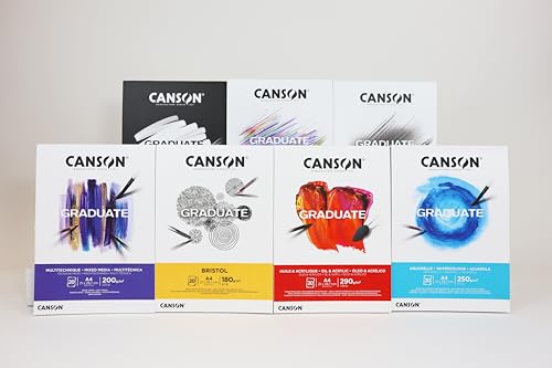 Bloco graduate aquarela A5 250g com 20 folhas Canson