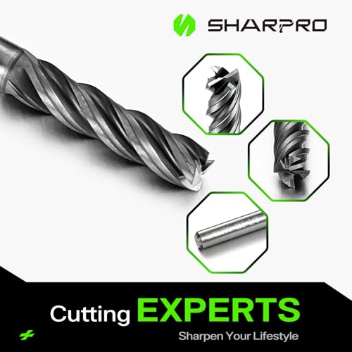Image of 1 /8 Inch Shank Carbide Square End Mill, 4 Flute CNC End Mills, Heat-Resistant Metal Endmill Suitable Alloy Steel, Stainless Steel, Various Cast Iron